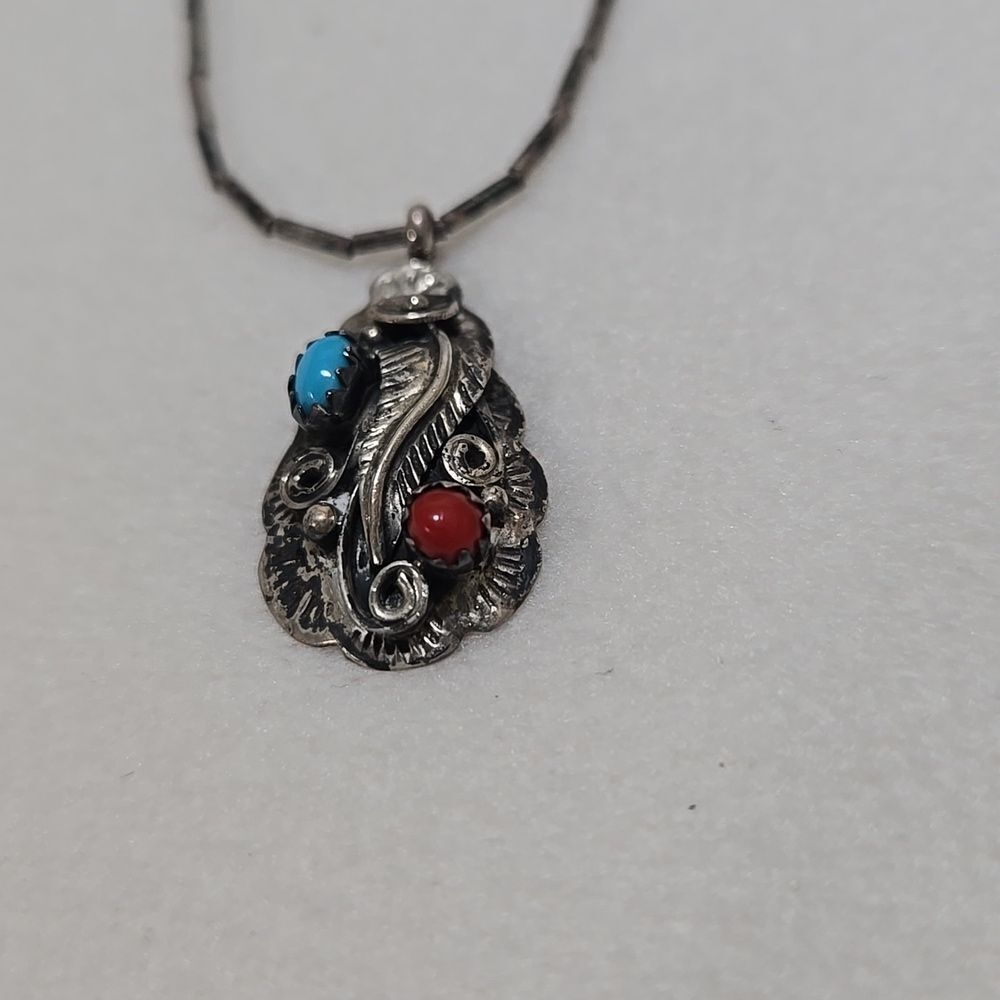 Navajo Turquoise Sterling Silver Necklace